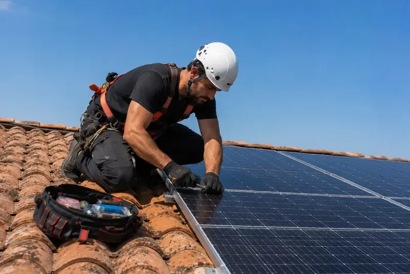 Maintenance et monitoring de panneaux solaires à Chaussan