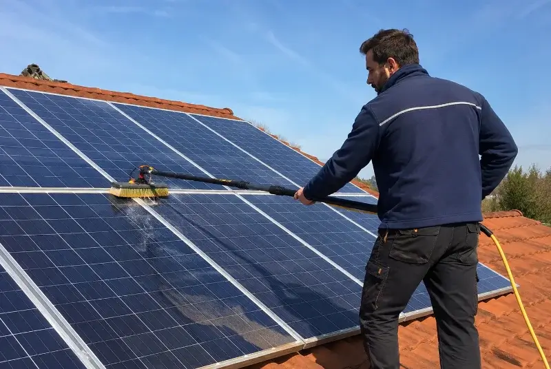 Nettoyage et entretien de panneaux solaires à Chaussan